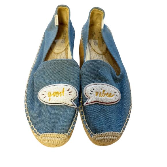 Soludos x Madewell Good Vibes Smoking Slipper Espadrilles Flats Size 7.5 - Picture 1 of 11